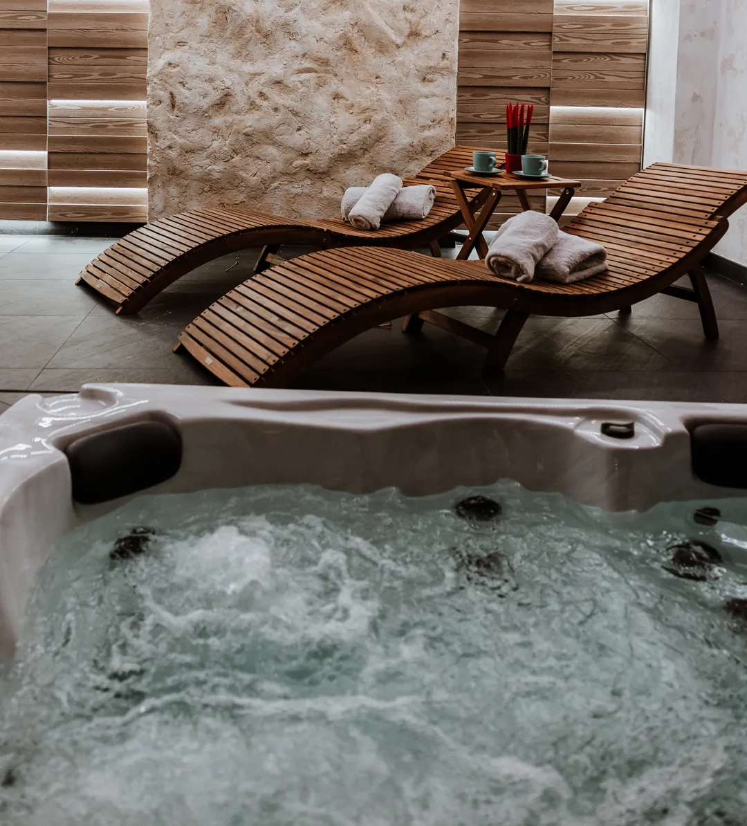biancomora b&b con spa luxury privata con vasca idromassaggio angolo relax